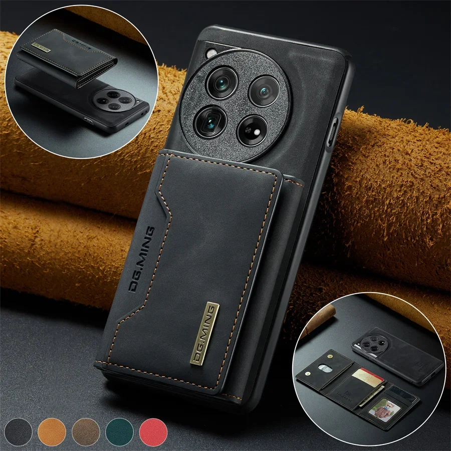 2-in-1 Magnetic Detachable Leather Wallet Case with Kickstand and Credit Card Holder