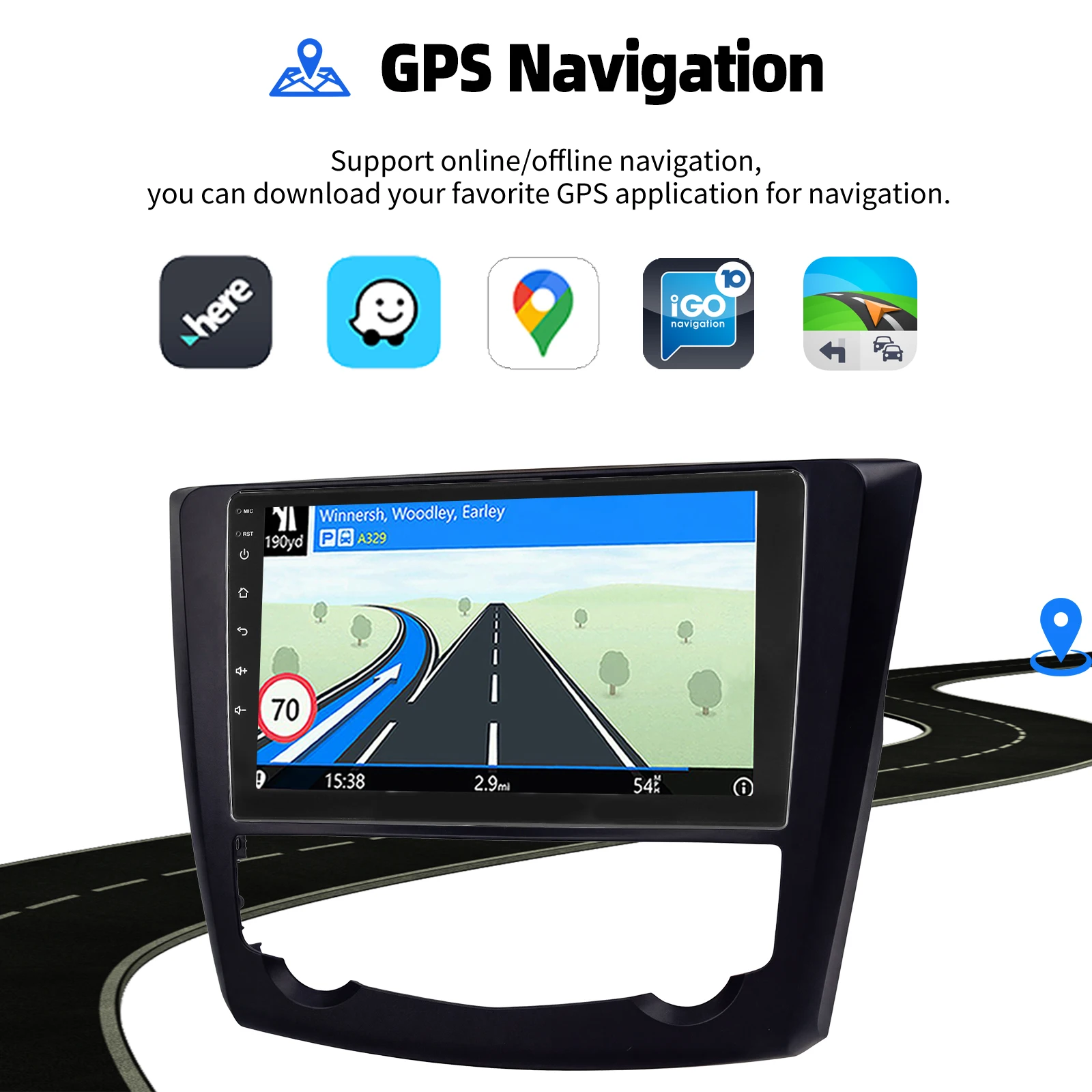 ESSGOO 9" Android 15 für Opel Mokka Vauxhall Buick Encore 2012-2016 Autoradio mit kabellosem CarPlay Android Auto GPS Navigation RDS FM WiFi Bluetooth CANBUS Mirror Link Lenkradsteuerung – Detail 18