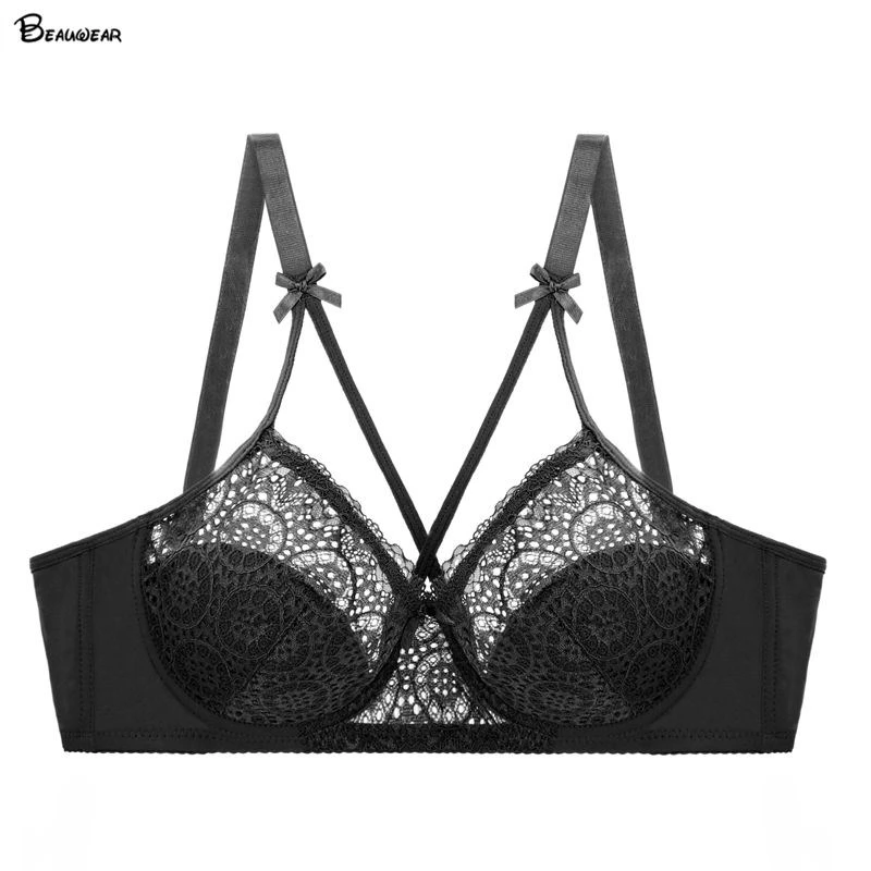 Beauwear Breathable Mesh Lace Bra for woman Plus size Underwear 85C