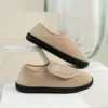 House Shoes for Men Suede Leather Slippers Non-Slip Slip-on Shoes Comfy Warm Plush Indoor/Outdoor for Diabetic Swollen Feet 6
