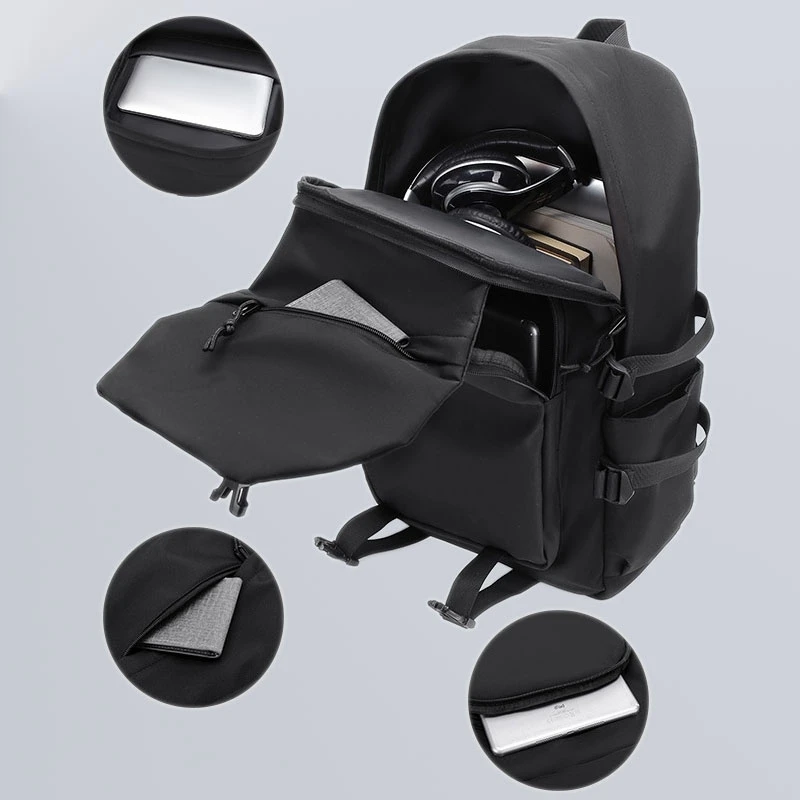 New 2024 Fashionable High Quality Fabric School Bag, Simple Couple Backpack, Leisure Commuting, Large Capacity Student Backpack