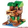 Villages House Worlds Building Blocks Mountain Cave Farm Nether Fight Zombie Alex Action Bricks Toys for Children Gifts 5