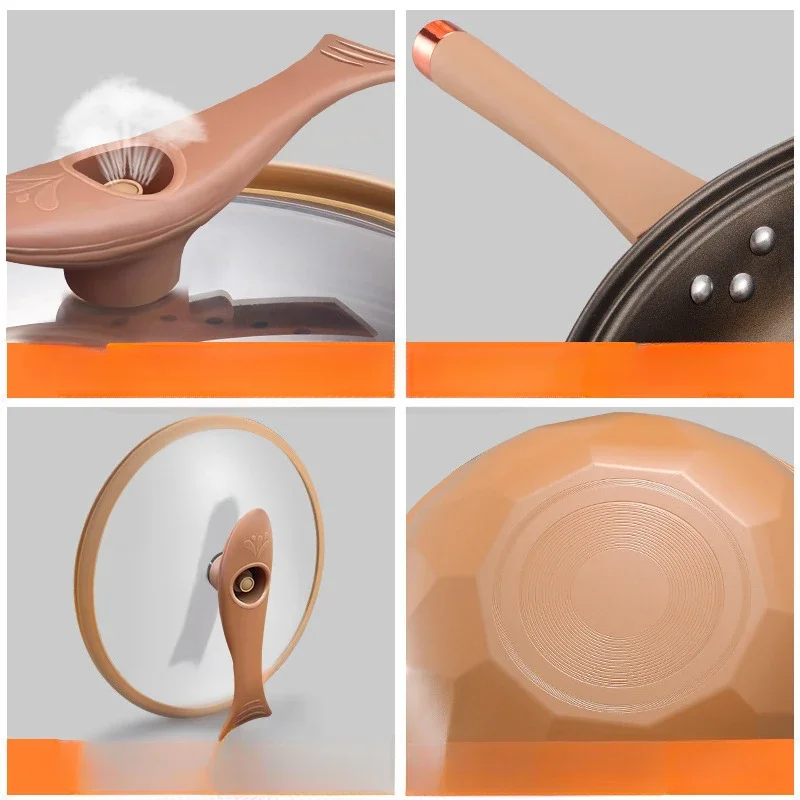 Transparent Glass Micropressure Wok Multifunctional Flat Bottom Nonstick Titanium Health Pot Panela De Pressao El&eacute;trica