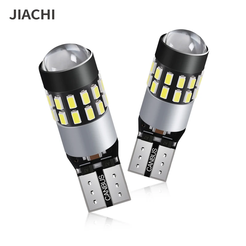 

JIACHI 20PCS High Power No Error Canbus T10 LED Car Bulb Lamp W5w 168 192 147 2825 194 2825 Light 300LM DC12-24 Cool White 30smd