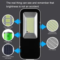 200W Powerful Solar Light Outdoor Solar Street Light 6000mah Waterproof Automatic Dusk to Dawn Street Light For Garage Garden 3