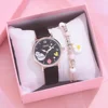 Kids Watches Pink Cute Children's Wristwatch Cartoon Pattern Quartz Watch Set for Girls Fashion Students' Clock Relogio Feminino 3