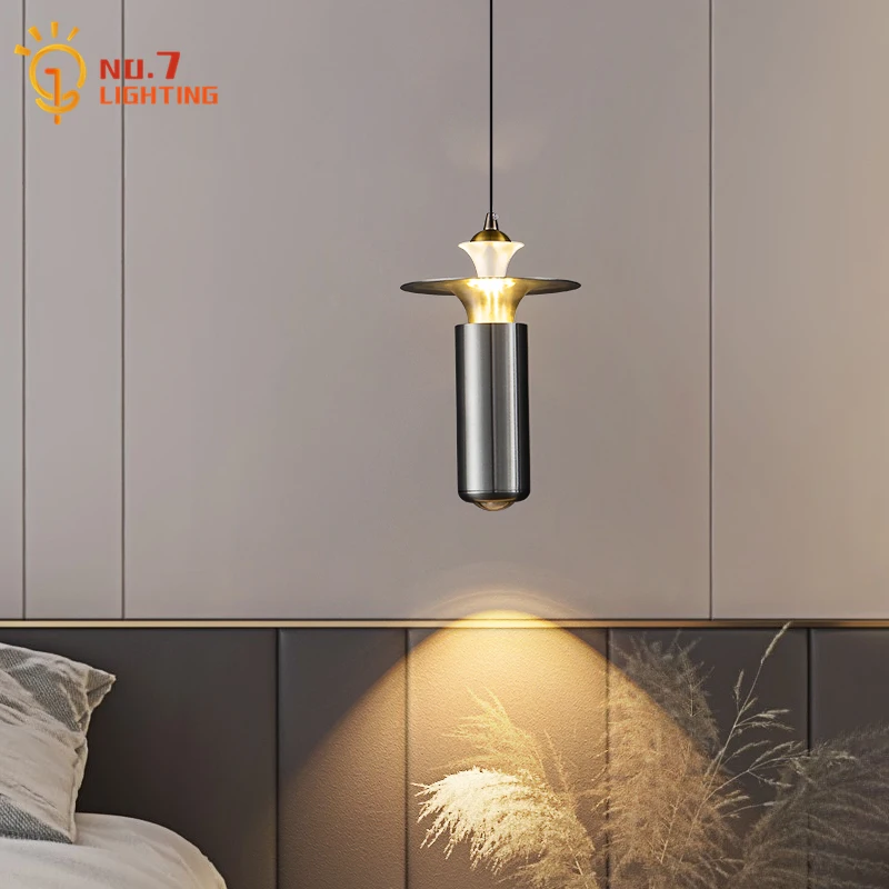 

Bedroom Bedside Liftable Pendant Lights Modern Industrial Black/White Hanging Lamp Living/Dining Room TV Background Bar Studio