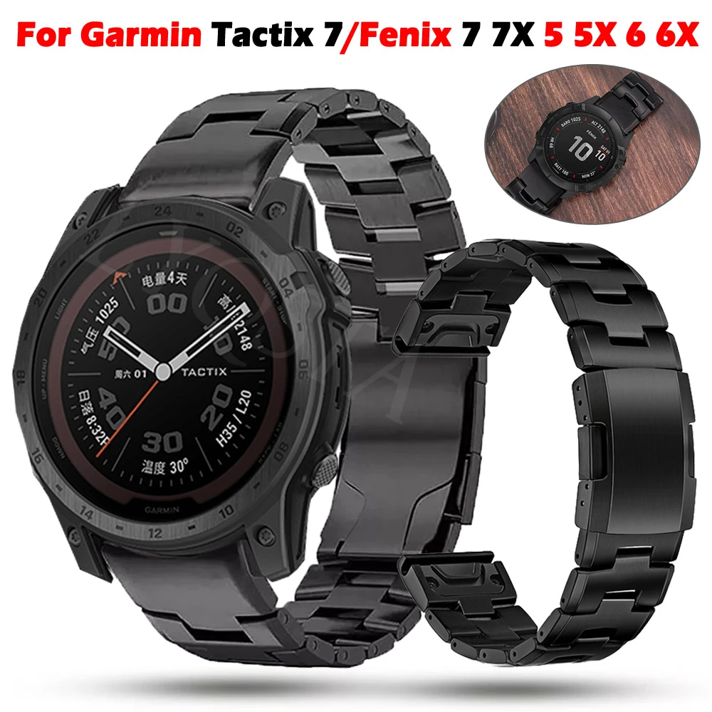 22/26MM Titanium Alloy Bracelet For Garmin Tactix 7/Fenix 7 7X 5 5X 6 6X  Pro Metal Smart Watch Quick Fit Band D2 Strap Wristband| | - AliExpress