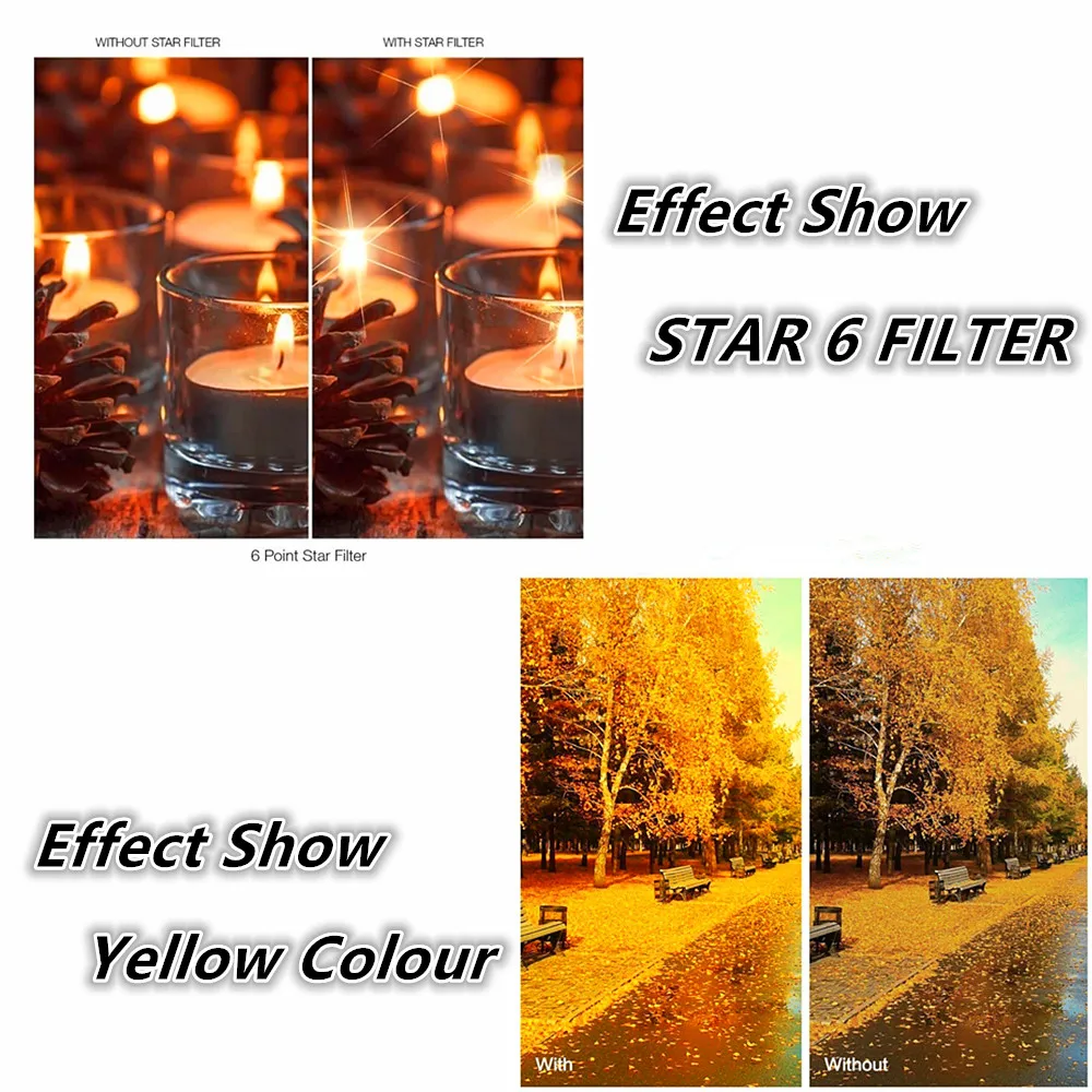 Filter Lens UV FLD CPL Polarizing ND ND2 ND4 ND8 Star 6 Yellow Grad Grey Cleaning Kit 37 40.5 43 46 49 52 55 58 62 67 72 77 82 camera lens filter