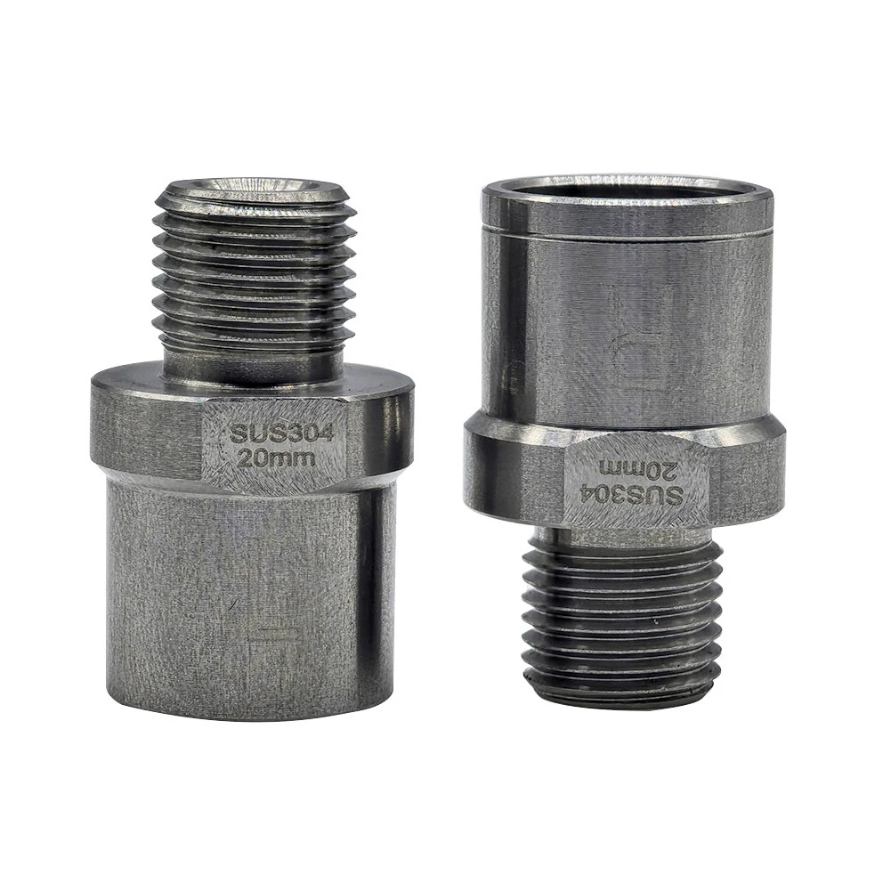 Bicycle Pedal Adapters 9/16 Inch Pedals 1/2 Inch Stainless Steel Footrest Pedal Cranks Converter