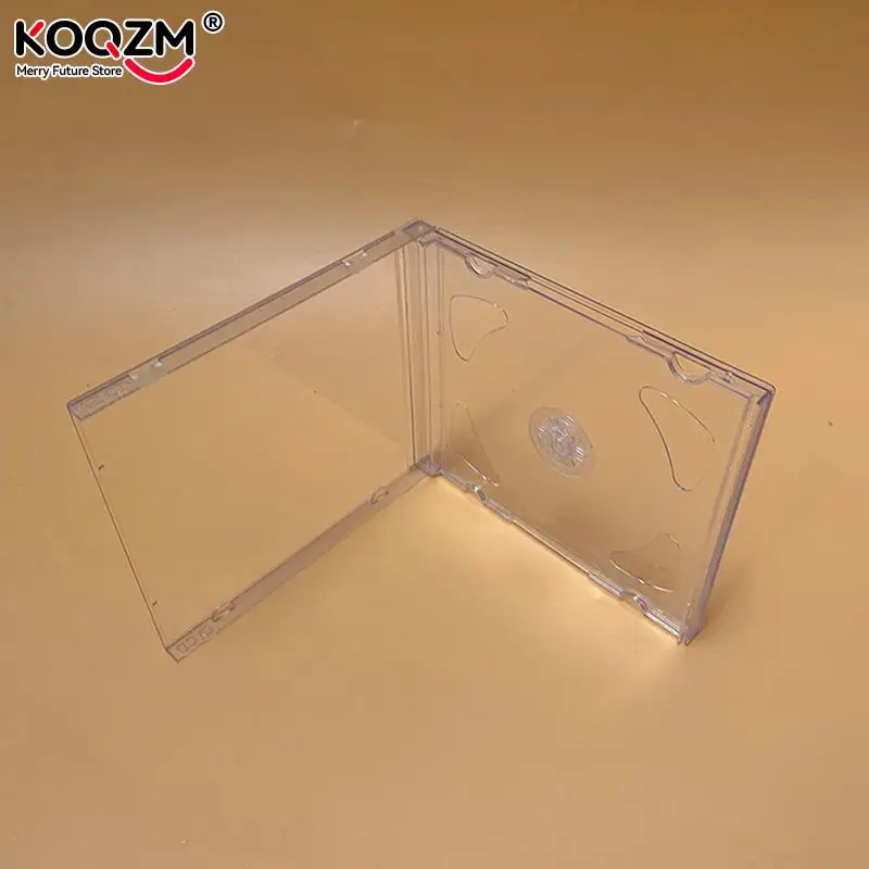 Clear Bottom CD Box Double Disc Black Bottom CD Empty Box Transparent Double-sided Case PP Bag For 2 Discs