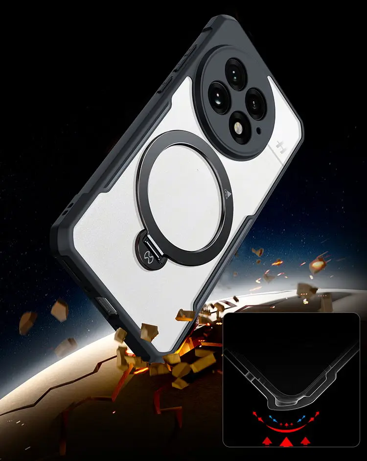 OnePlus 15 Transparent Bumper Case with Magnetic Holder by XUNDD®️ 7