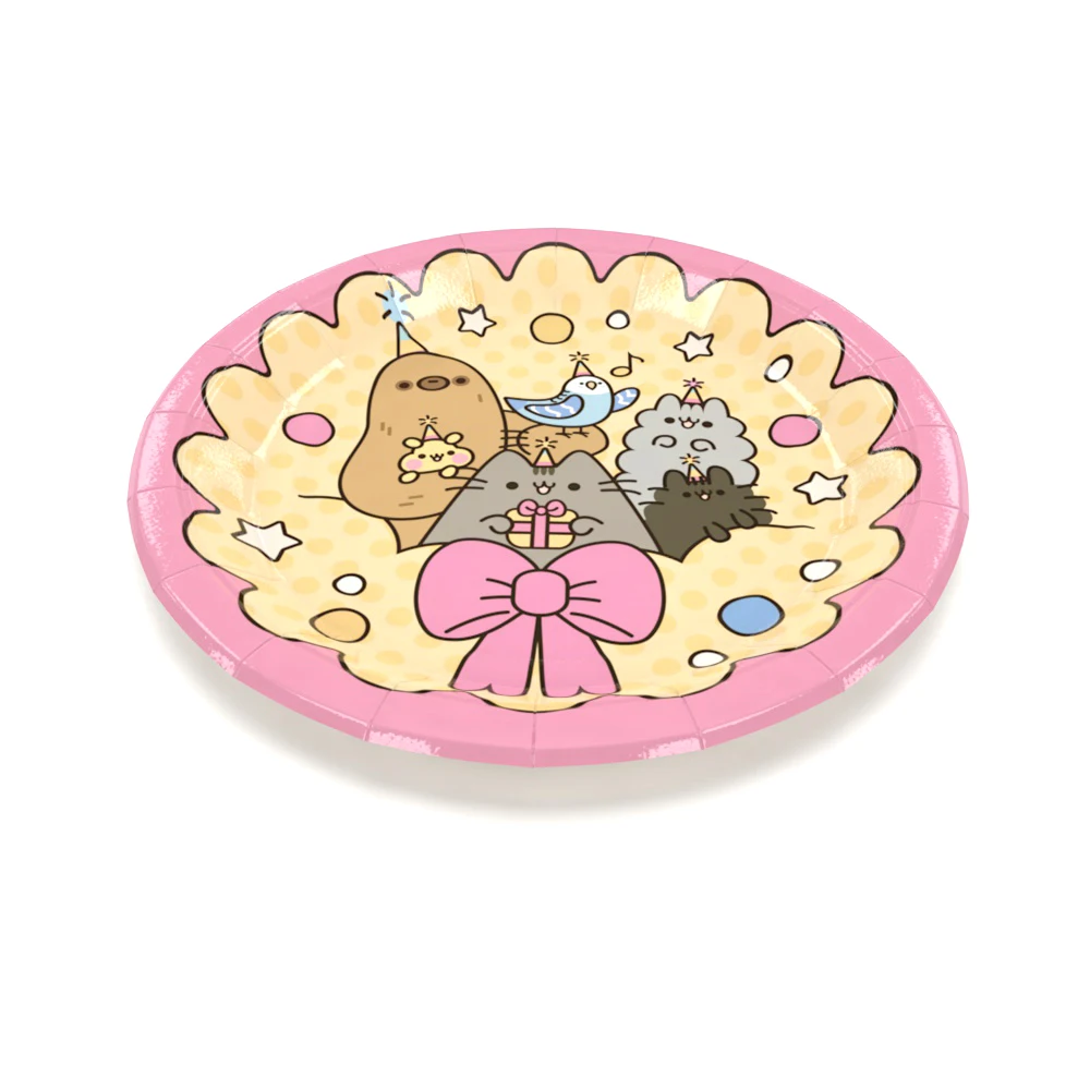 Pusheen Cat Birthday Party Decoration Party Supplies Tableware Sets Popcorn Box Balloons Banner Plates Straw Decor party supplies