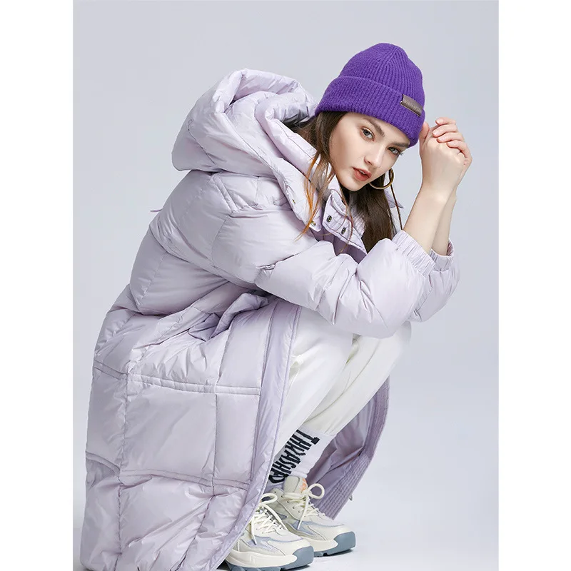 

Winter Down Jacket Women Puffer Jacket Fashion Thicken Warm Mid-length Down Coats and Jackets Hooded Down Coat Chaqueta Mujer Zm