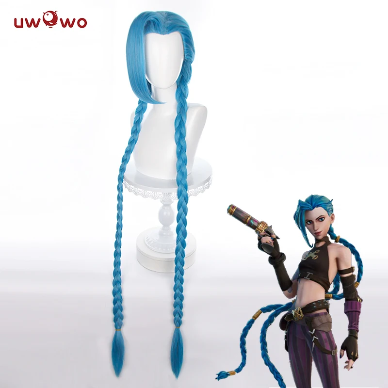 UWOWO ゲーム LOL アーケイン ジンクス コスプレウィッグ リーグ