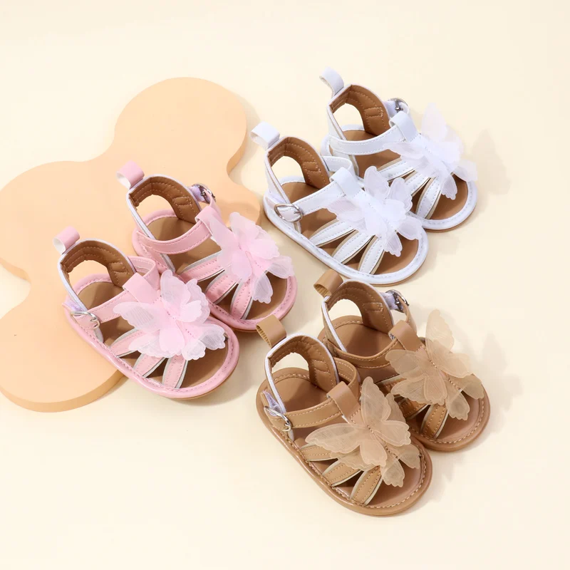 Baby Sandal Cute Butterfly Girl Summer Shoes High Quality Anti-slip Sole Beautiful 2024 New Fashion for 0-9-18 Months  BJZ3232 3