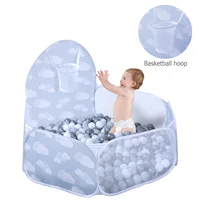 Ball Pit, Baby Pop-up Ball Pit Pool for Kids Toddlers Pets Play Tent with Hoop Indoor Outdoor Boys Girls(ball no include) 2