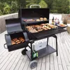 CC2036F Barrel Charcoal Grill with Offset Smoker,Outdoor Smoker with 1200 Sq. In.Cooking Area for Outdoor Barbecue Event 2