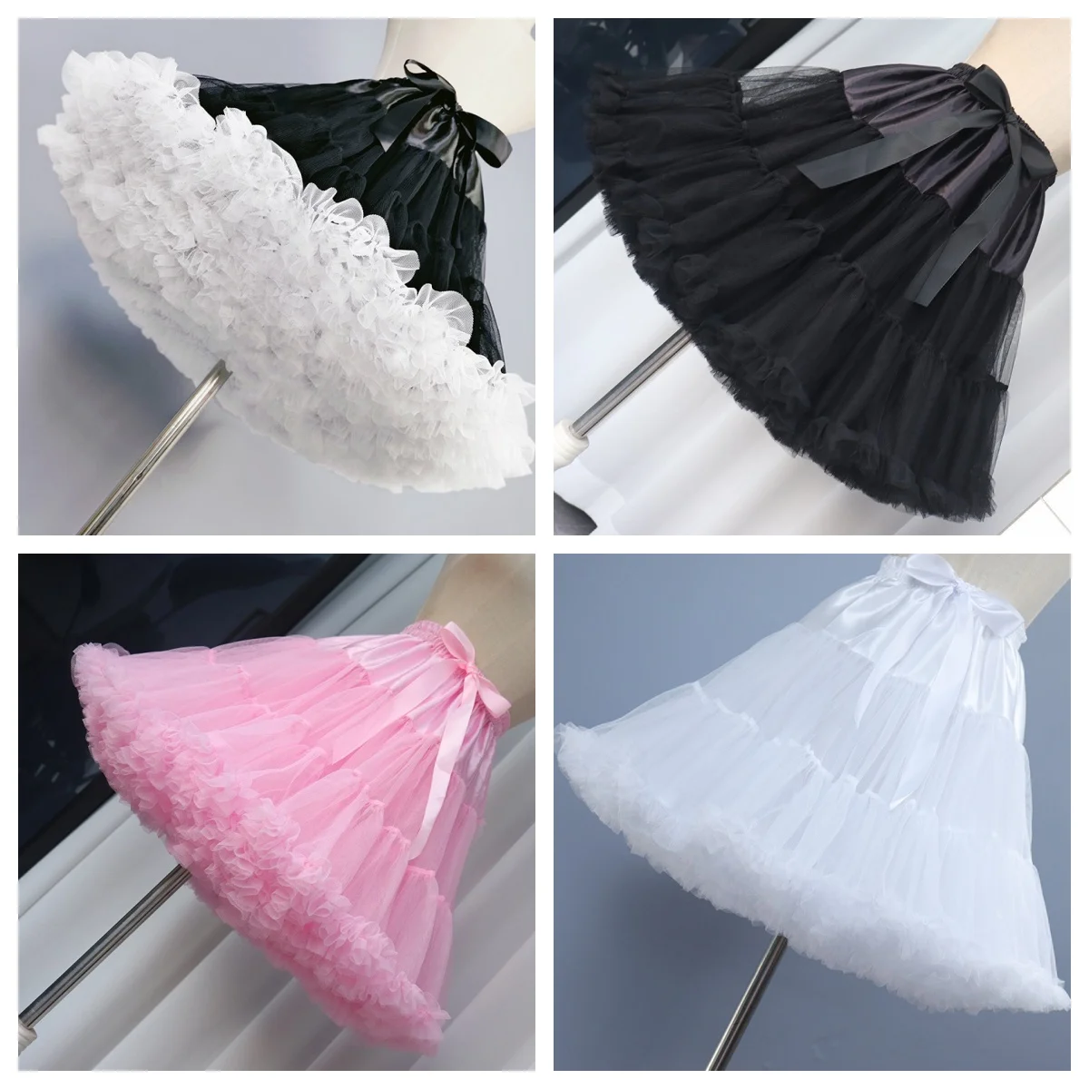 Petticoats Wedding Bridal Crinoline Lady Girls Underskirt for Party White Blue Black Ballet Dance Skirt Tutu