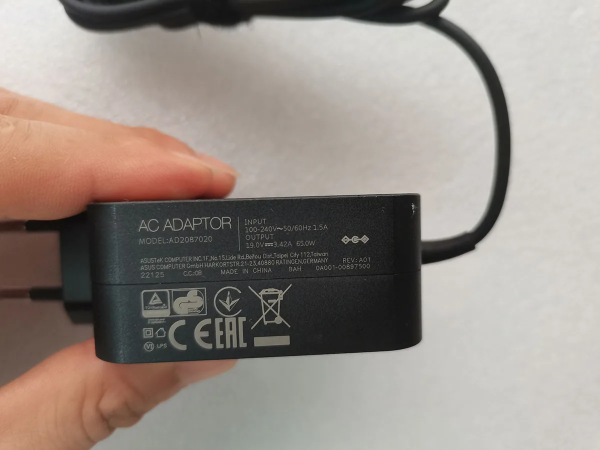 Carregador de Laptop Puryuan Original Adaptador de ca para Asus Vivobook 17 S712j Original Novo Oem Ad2087020 19v 3.42a 40 mm 65w - Imagem 3