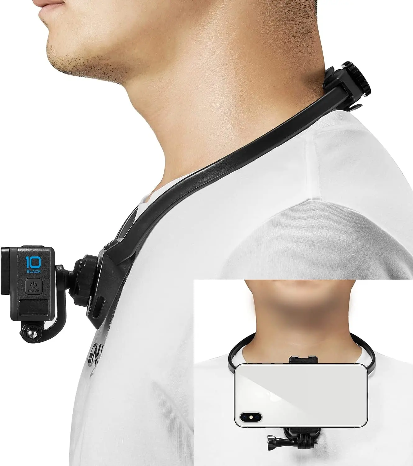 

Держатель на шею POV VLOG для Gopro вращающийся на 360 ° держатель на шею для смартфона для GoPro Hero 11 10 9 8 7 Insta360 DJI