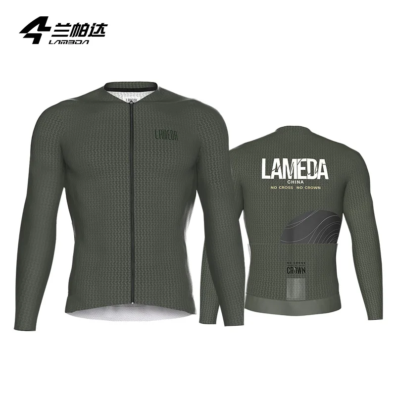 thumbnail image 1 of Camisetas de ciclismo para hombre Lameda, de secado rápido, transpirables, finas, con bolsillos, 1 of 4
