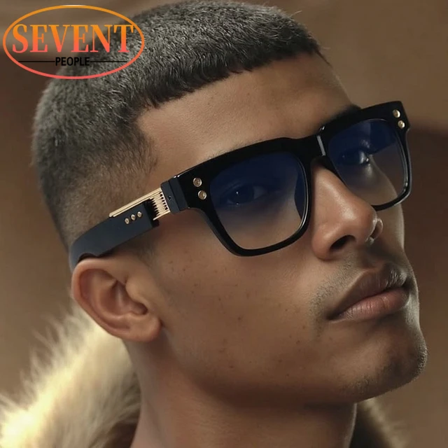Lunettes de soleil polarisées carrées Steampunk pour hommes 2026 – Marque de luxe vintage surdimensionnée pour la conduite en extérieur – Lunettes classiques pour homme 1