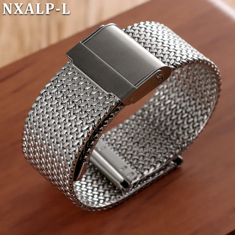Elegant Milanese Mesh Loop Bracelet in 304 Stainless Steel, Wheat Ear Design with 1.5mm Thickness