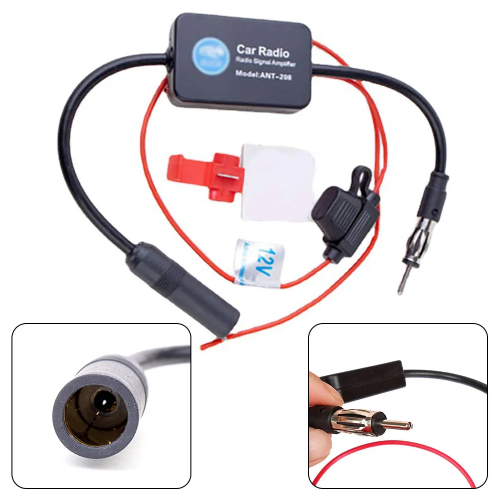 

ANT-208 12V Car Automobile FM AM Radio Signal Amplifier Aerial Antenna Auto FM Antenna Booster Windshield For Car Amplifier