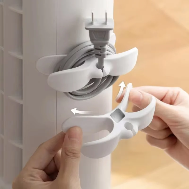 Cable Organizer 5pcs/10pcs Cable Clamp Storage Winder Household Power Cord Fixing Clip