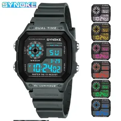 Digital Sports Luminous Multifunction Waterproof Wristwatch (Grey)
