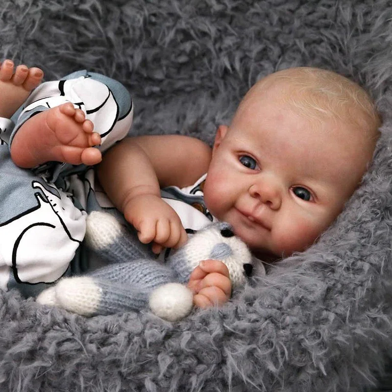 19inch Already Painted Reborn Doll Kits Cute Baby 3D Painting Skin - Main Image