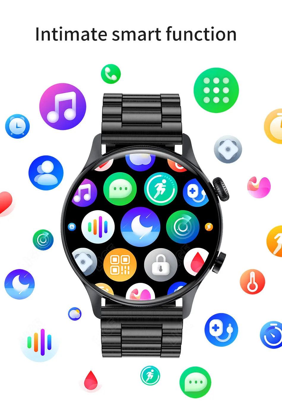 LIGE NFC Bluetooth Call Smartwatch Men 1.3 inch AMOLED 360*360 Screen Support Always On Display New Smart Watch Password Unlock