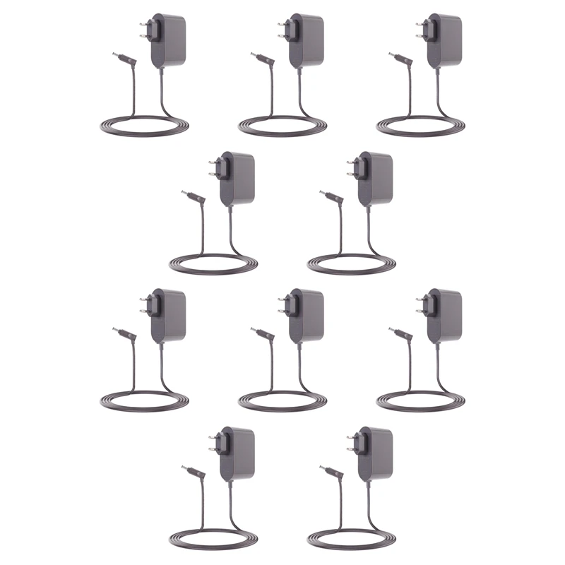 

10X Charging Adapter Adapter For Dyson V6 V7 V8 Cord Free-Handhelds Stick Vacuum Power Supply Cord Charger,EU Plug