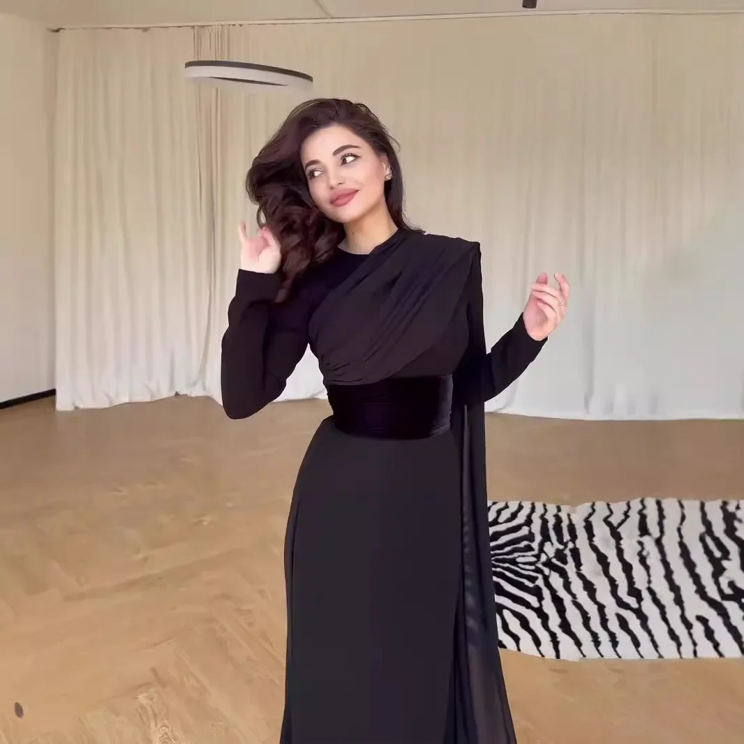 أكمام كاملة طول الكلمة حورية البحر فساتين حفلة موس...