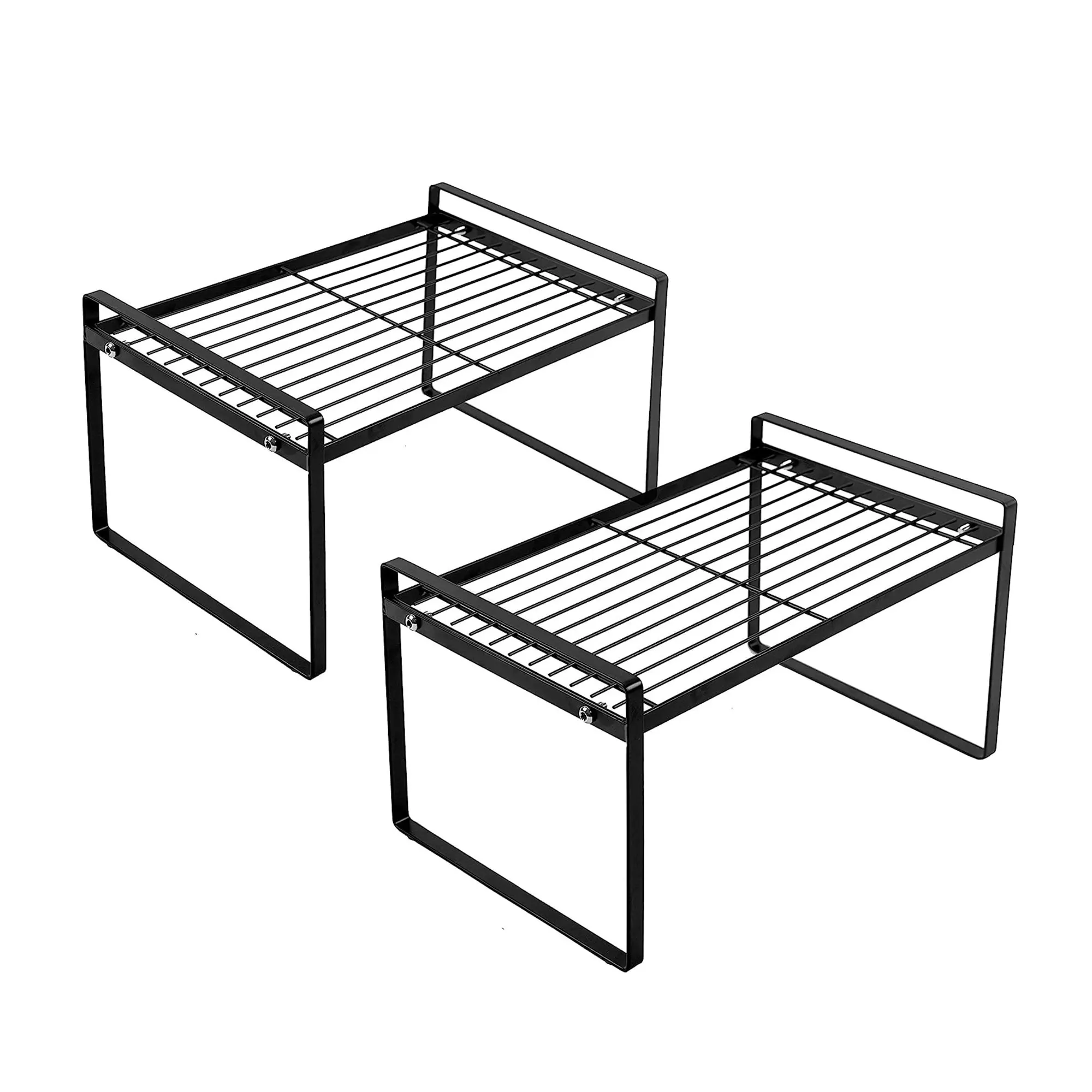 Steel Frame Stackable Table Desk Space Saving Rust Resistant Kitchen Cabinet Shelf Counter Organizer Rack Pantry Storage kitchen storage rack,cabinet organizer shelves
