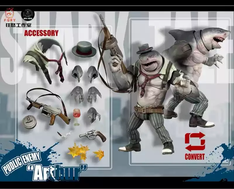 مجسم قرش مطرقة سلسلة أعماق البحار