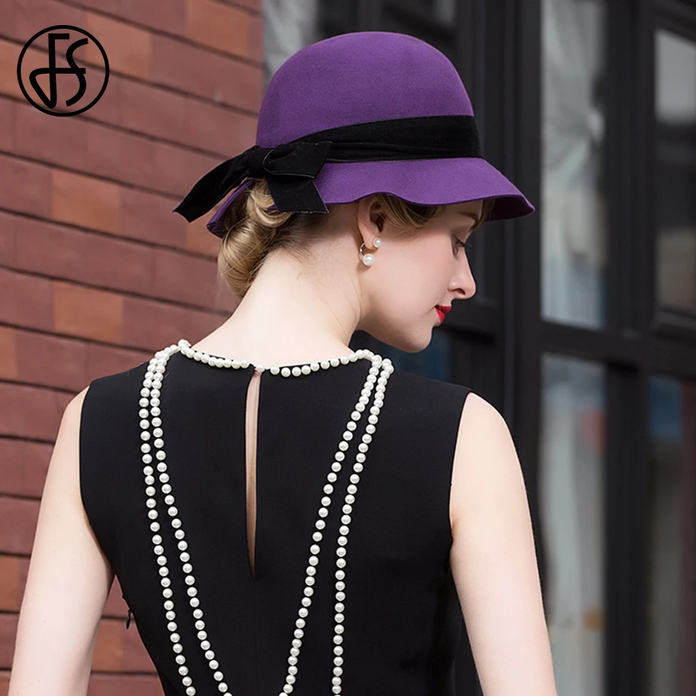 Chapéu Feminino FS 2024: O Fedora Roxo com Laço que Transforma Estilos em  Occasions Especiais, image size:1000x1000