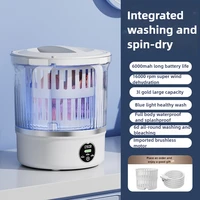 3L Mini Machine à laver Portable maison vêtements chaussettes sous-vêtements nettoyage Machine à laver voyage Machine à laver avec séchage rotatif 6
