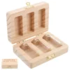 2pcs Fetal Hair Keepsake Storage Box Infant Preserving Container Wooden Memory Holder Teeth Box Baby Souvenir Collection Bottle 3