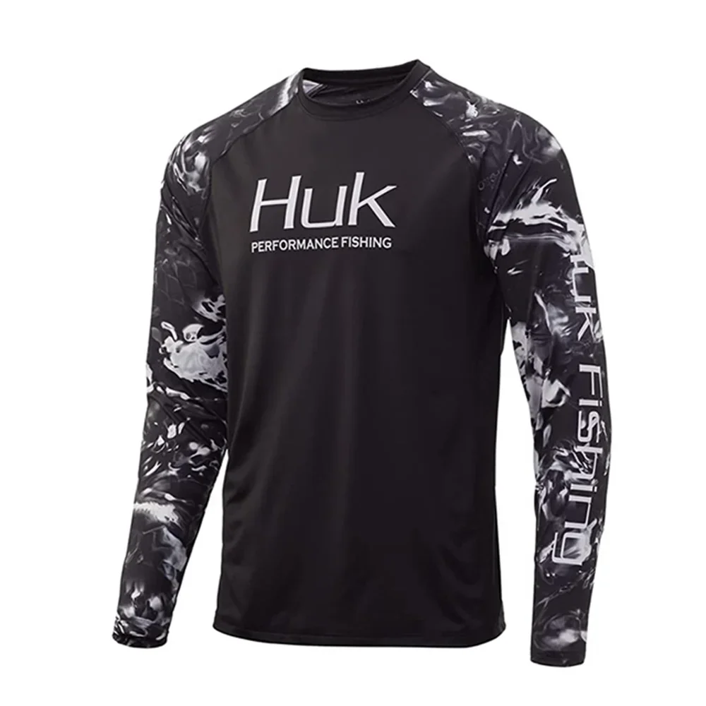 Éventuelles ELISPOS-Chemise de Pêche à Col Rond pour Homme, Vêtement d'Extérieur à Manches sulf, vaccage Rapide, UPF50 +, Été  18