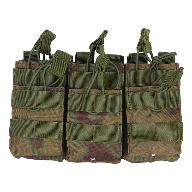 

Тактическое снаряжение Molle, кобура для амуниции, тройная сумка для магазина, двойной магнитный держатель, универсальный держатель для AR M4 5,56. 223 AK 7,62. 308 Mag