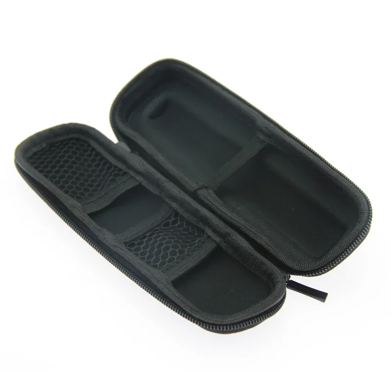 Black Mini Slim Case Small Leather Zipper Carry Bag Zipper Case Case for EVOD EGO 18650 Mod PEN 6
