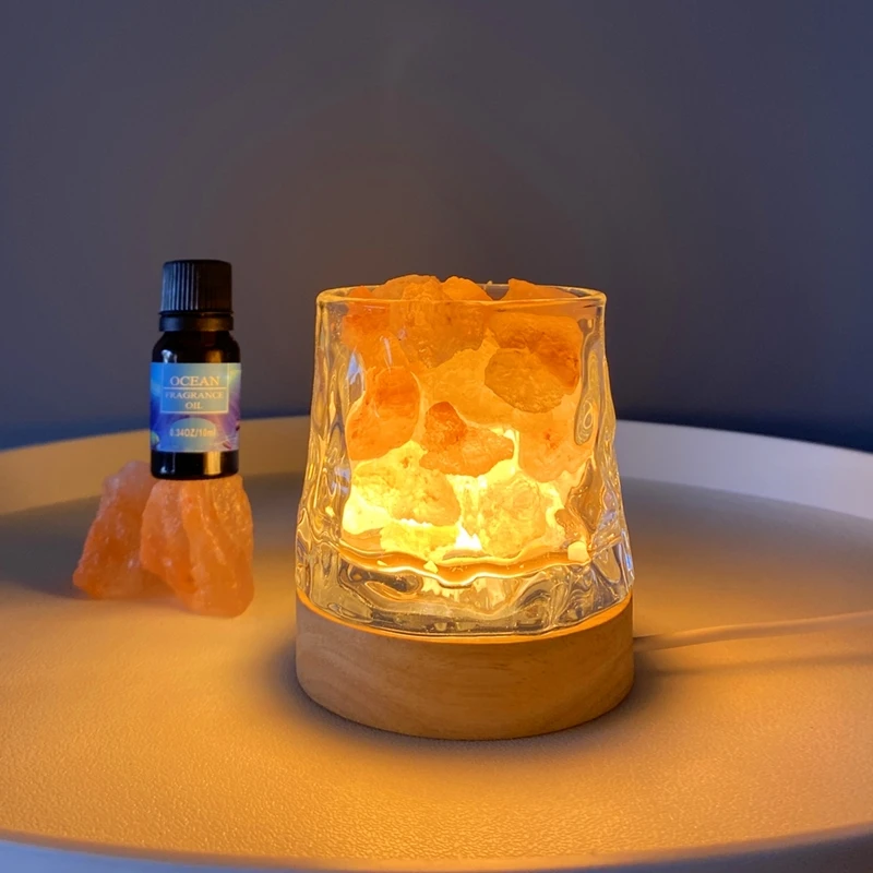 Lampe en sel de l'Himalaya - Lumière chaude et purificateur d'air naturel