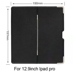 Ultra Slim Universal Tablet Cover with Foldable Stand and Smart Back Protection (12.9in black)