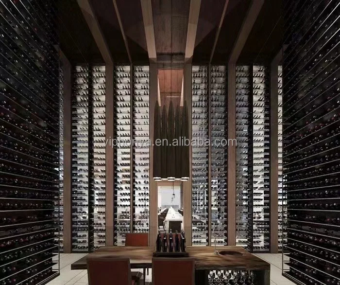 Wall Wine Racks /wine Cabinet /wine Cellar With Glass Or Metal Door