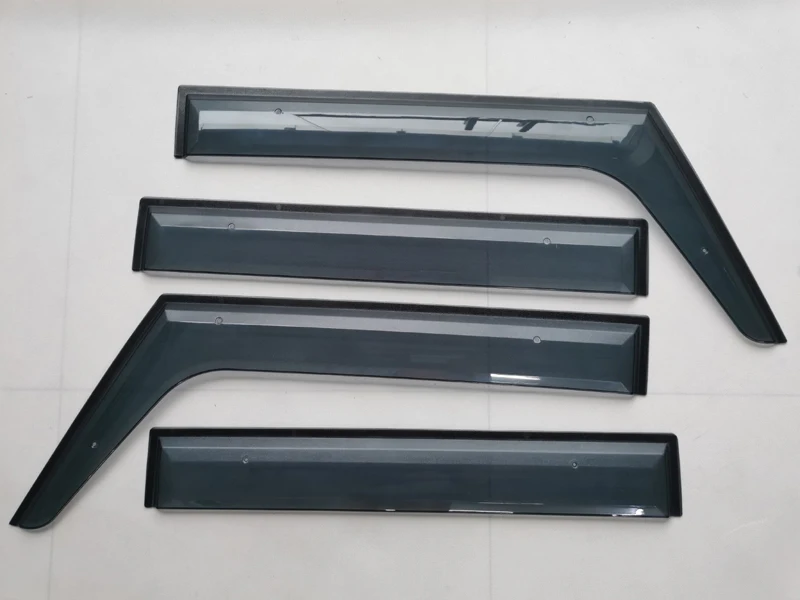 Car Accessories Plastic Exterior Visor Vent Shades Window Sun Rain Guard Deflector 4pcs For Jeep Wrangler JK 2007 -