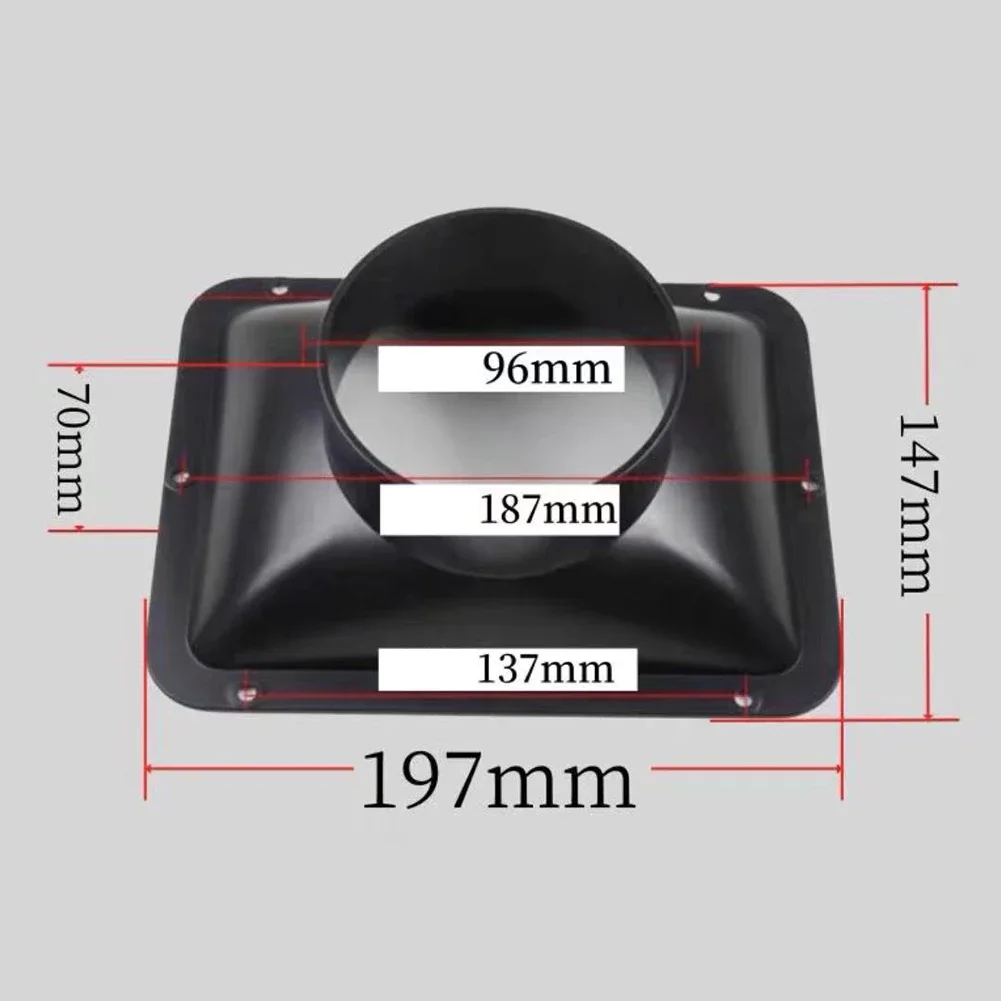 Flange Connector Duct Pipe Connector Long Duct Fan Hose Adapter Wall Flange Vent Connector Kitchen Hood Ventilation Range Hood Flange Fan Flanges Vents