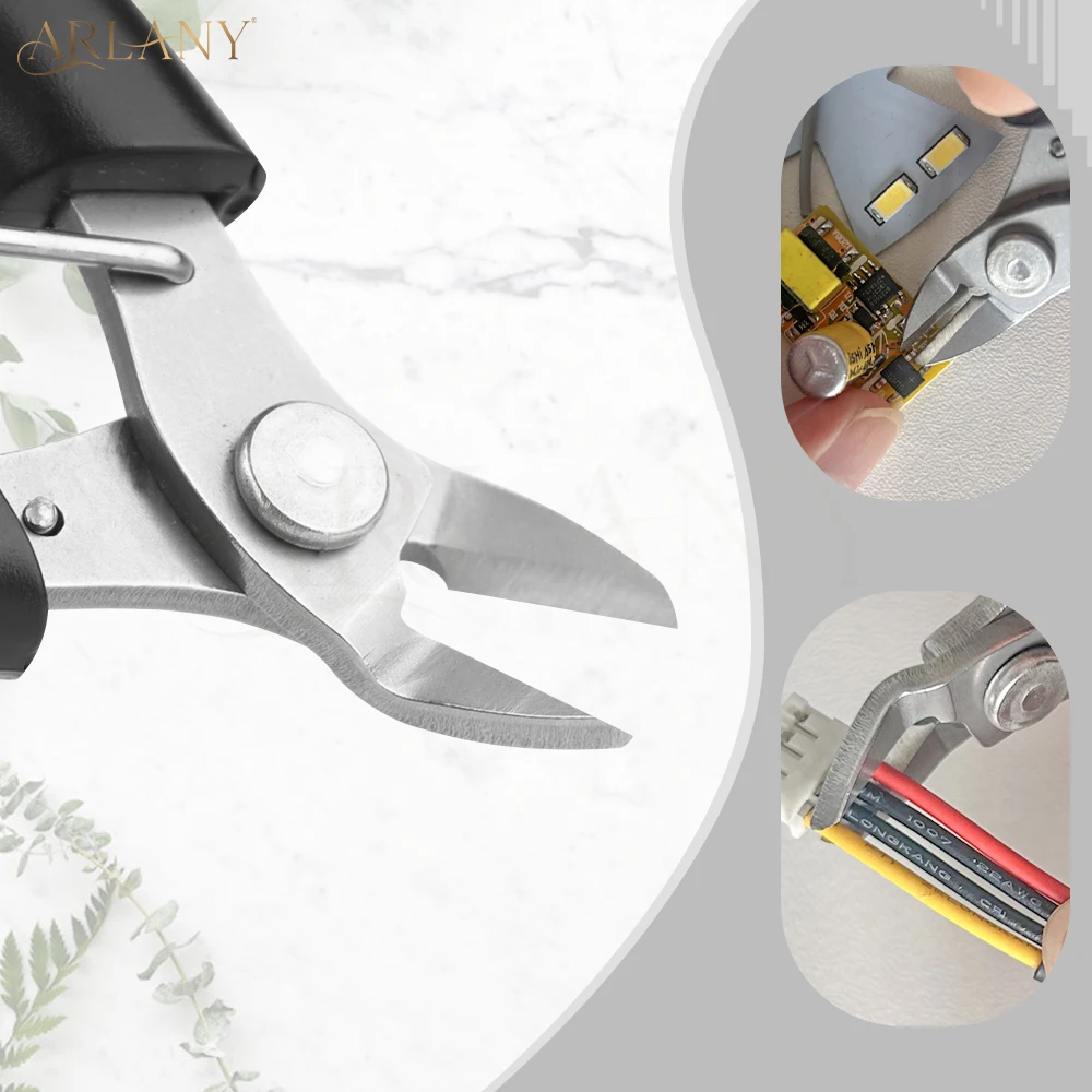 ARLANY Keratin Bond Cutting Pliers Hair Extension Mini Pliers Multifunctiona Jewelry Curved Pointed Nose Diagonal Tools