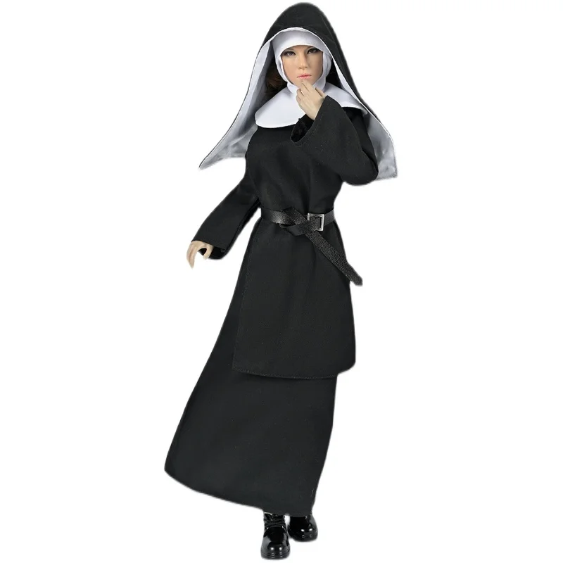 

ZYTOYS ZY5050 1/6 Scale Female Nun Robes with Head Cover Belt Clothes Set Model Fit 12'' Soldier Action Figure Body Dolls